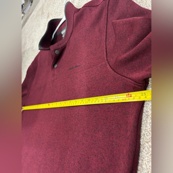 NWOT Eddie Bauer Men's Radiator Fleece Snap-Front Pullover Burgundy TXL - Picture 4 of 9